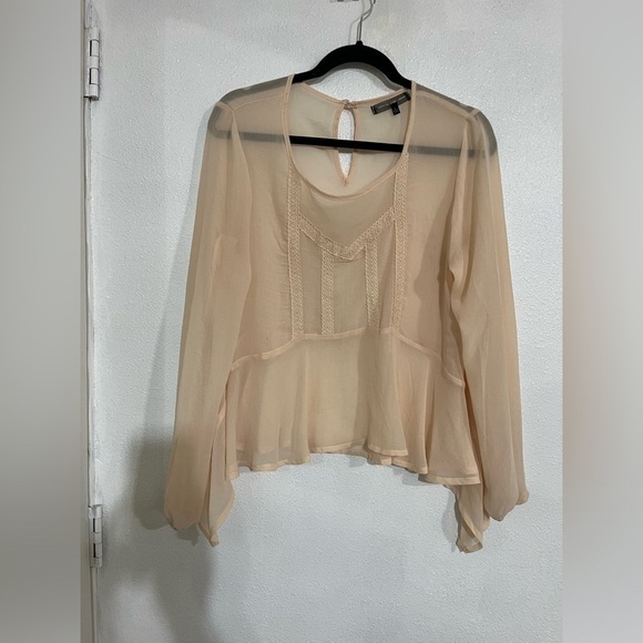 h.i.p. Victorian crochet long alive blouse tunic Sz L - Picture 2 of 7